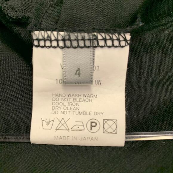 THE VIRIDI-ANNE Size M Black Cotton Crew Neck Long Sleeve T-shirt - Picture 5 of 6